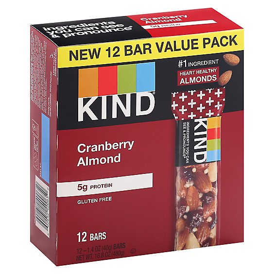 Kind Cranberry Almond - 12-1.4 OZ