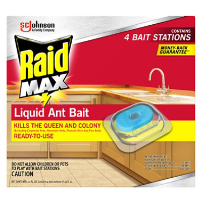 Raid Max Liquid Ant Bait Stations 4 Count - Each