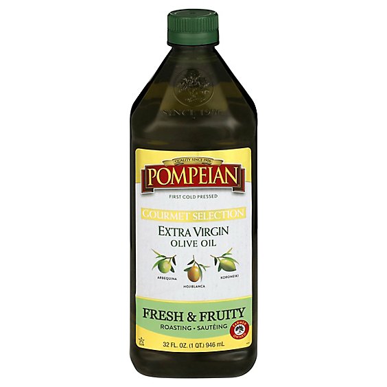 Pompeian Gourmet Selection Extra Virgin Olive Oil Plastic - 32 OZ
