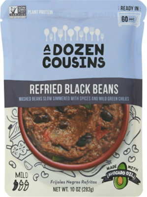 A Dozen Cousins Black Beans Refried Rte - 10 OZ - Image 2