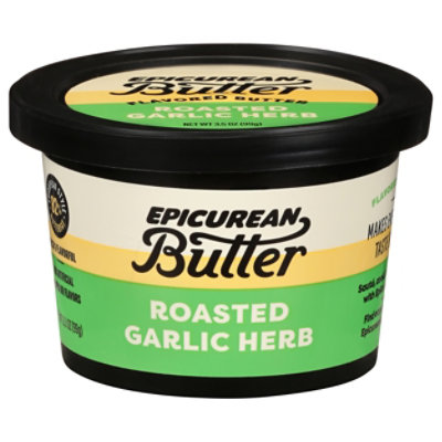 Epicurean Roasted Garlic Herb Butter 3.5 Oz Vons