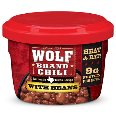 Wolf Brand Chili With Beans Microwavable Bowl - 7.25 Oz - Image 1