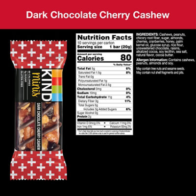 Kind Minis Dark Choc Cherry Cashew - 10-.7 OZ - Image 2