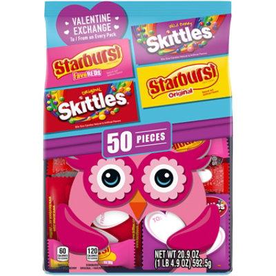 Mars Skittles Starburst Assorted Valentines Day Chewy Candy Exchange - 20.9 Oz