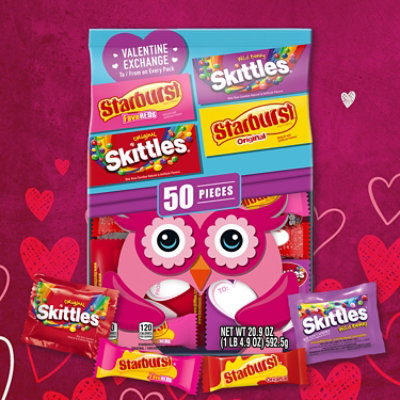 Mars Skittles Starburst Assorted Valentines Day Chewy Candy Exchange - 20.9 Oz - Image 3