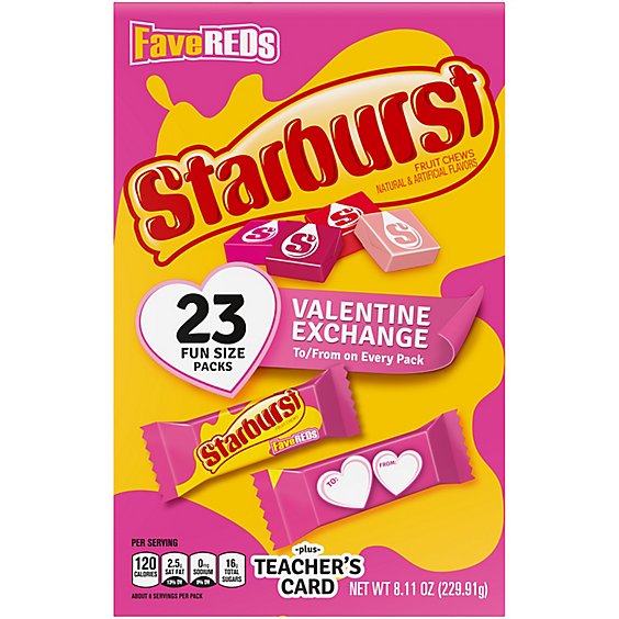 Starburst Favereds Valentines Day Candy Fun Size Chewy Candy - 8.11 Oz