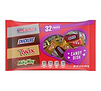 Mars Snickers Twix & More Assorted Chocolate Valentine Day Candy 32 Count - 9.76 Oz