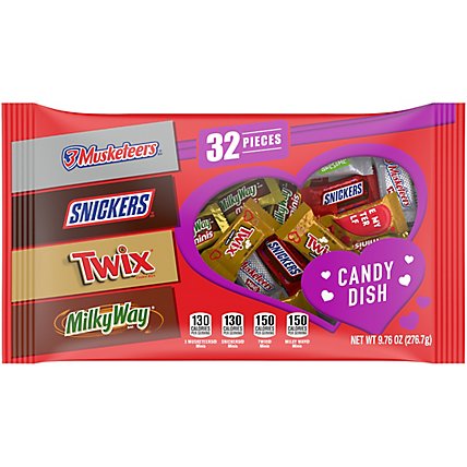 Mars Snickers Twix Assorted Chocolate Valentine Day Candy 32 Count - 9.76 Oz - Image 1