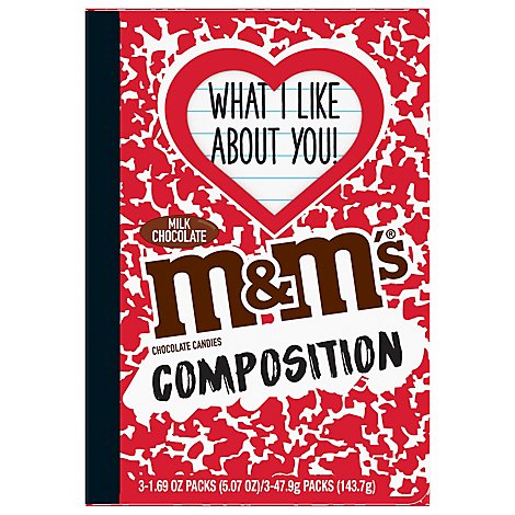 M&M'S Valentines Day Milk Chocolate Candy Story Book Gift - 5.07 Oz