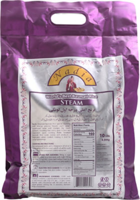 Nadia Basmati Steam Rice Extra Long Grain - 10 LB - Image 6