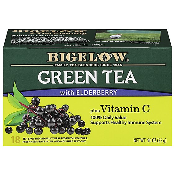Bigelow Tea Green Elderberry Vit Cin C - 0.9 OZ