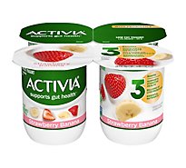 Dannon Activia Yogurt Strawberry Banana - 4-4 OZ