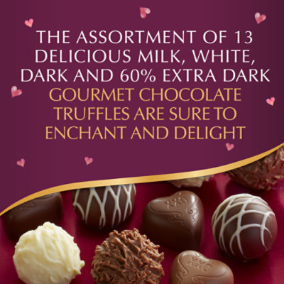 Lindt Valentines Gourmet Truffles Assorted Chocolate Candy Heart Gift Box - 6.8 Oz - Image 3