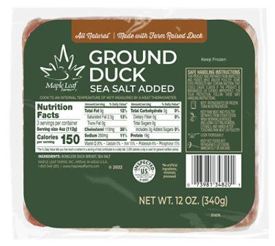 All Natural Ground Duck 12 Oz - 12 OZ