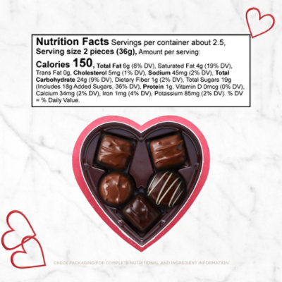 RUSSELL STOVER Valentine's Plush Bear with Red Heart Milk & Dark Chocolate Gift Box - 3.1 Oz - Image 3