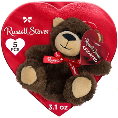 Rstvr Red Foil Choc Hrt W/bear - 3.1 OZ