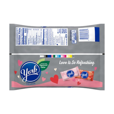 York Dark Chocolate Peppermint Patties Hearts Valentines Day Candy Bag - 9.6 Oz - Image 2