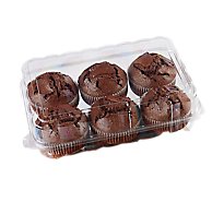 Blue Dbl Choc Cinn Variety Muffins 6 Count - EA