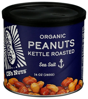 Cbs Nuts Sea Salt Kettle Roasted Peanuts Can - 14 OZ - Image 1