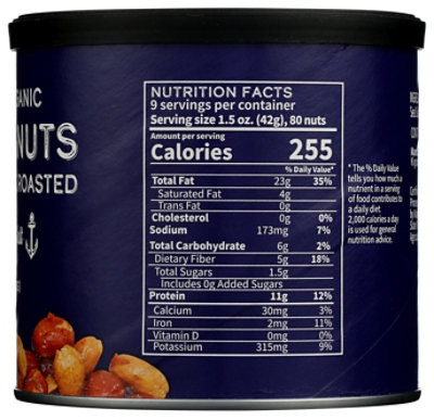 Cbs Nuts Sea Salt Kettle Roasted Peanuts Can - 14 OZ - Image 3