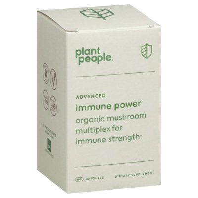 Plant People Immune Power Organic Mushroom Capsules - 60 Count - Image 1