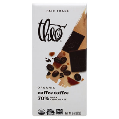 Theo Chocolate Bar Dark Coffee Toffee - 3 OZ - Image 3