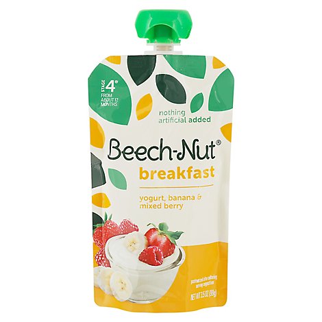 Beechnut Stg 4 Bfst Yogurt Banana Mx Ber - 3.5 OZ