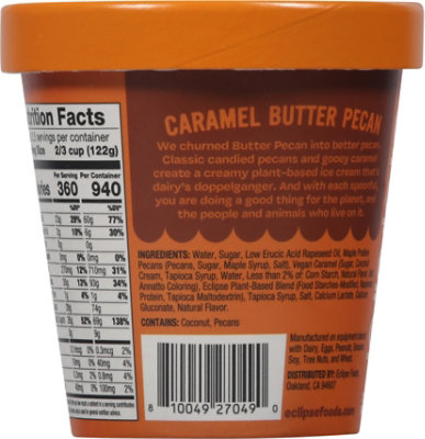 Eclipse Caramel Butter Pecan Non-Dairy Frozen Dessert - 14 Oz. - Image 6