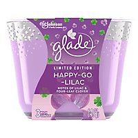 Glade Limited Edition Happy Go Lilac Positive Vibes 3 Wick Candle Jar - 6.8 Oz - Image 1