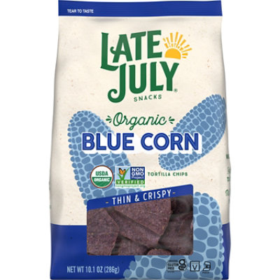 LATE JULY Snacks Blue Corn Tortilla Chips - 10.1 Oz - Image 1