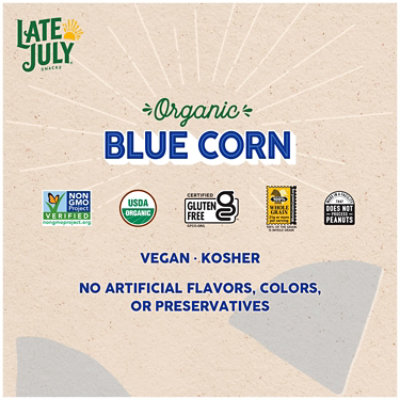 LATE JULY Snacks Restaurant Style Blue Corn Tortilla Chips - 10.1 Oz - Image 2