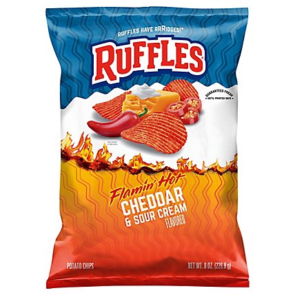 Ruffles Potato Chips Flamin' Hot Cheddar - 8 OZ - Image 3