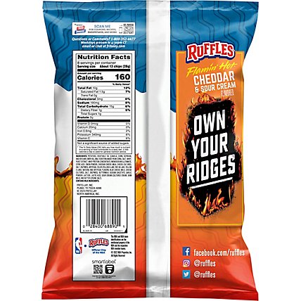 Ruffles Potato Chips Flamin' Hot Cheddar - 8 OZ - Image 6