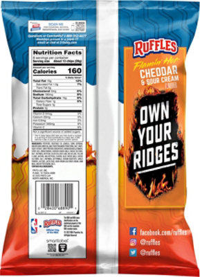 Ruffles Potato Chips Flamin' Hot Cheddar - 8 OZ - Image 6