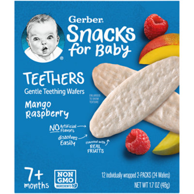 Gerber Mango Raspberry Snack Box for Baby Teethers - 12-1.7 Oz - Image 1