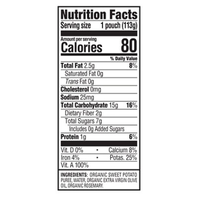 Happy Baby Organics Sweet Potatoes with Olive Oil + Rosemary - 4 Oz - Image 3