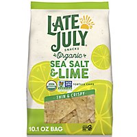 Late July Snacks Organic Sea Salt And Lime Tortilla Chips - 10.1 Oz - Image 1