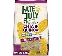 Late July Snacks Chia And Quinoa Thin And Crispy Organic Tortilla Chips Bag - 10.1 Oz