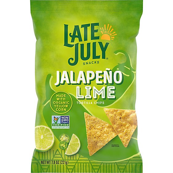 LATE JULY Snacks Jalapeno Lime Tortilla Chips - 7.8 Oz