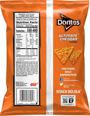 Doritos Flavored Tortilla Chips Ultimate Cheddar Flavored - 2.75 OZ - Image 6