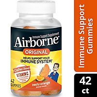 Airborne Zesty Orange Vitamin C Gummies And Immune Support Supplement - 42 Count - Image 1
