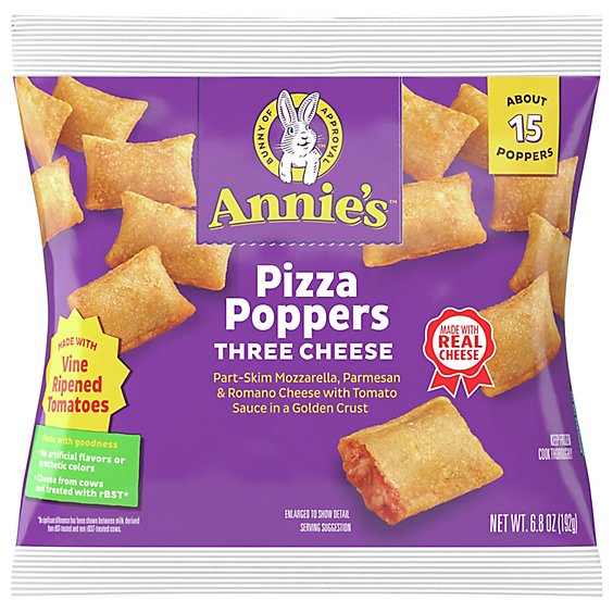 Annies Homegrown Pizza Poppers 3 Cheese - 6.8 OZ