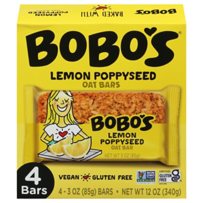 Bobos Oat Bar Lmn Poppyseed Mp - 4-3 OZ - Image 3