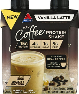Atkins Ready To Drink Shakes Vanilla Latte - 4-11 Fl. Oz. - Image 2