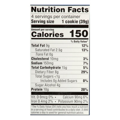 Atkins Snack Protein Cookies Peanut Butter - 4-1.38 Oz. - Image 4