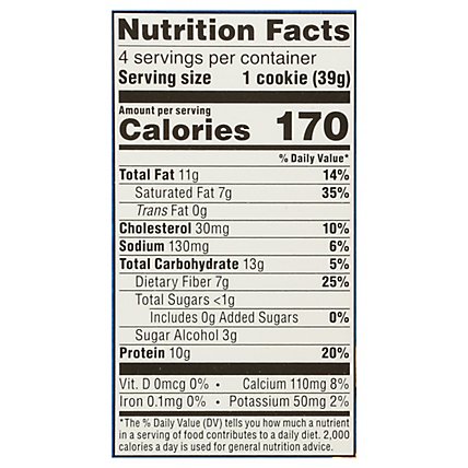 Atkins Snack Protein Cookies Choc Chip - 4-1.38 OZ - Image 4