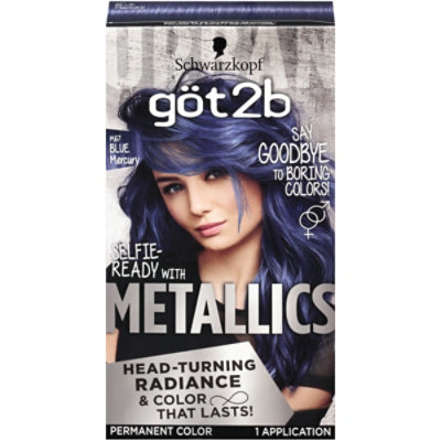 Got2b Metallics M67 Blue Mercury Permanent Hair Color - Each - Image 1