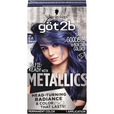 Got2b Metallics M67 Blue Mercury Permanent Hair Color - Each - Image 2