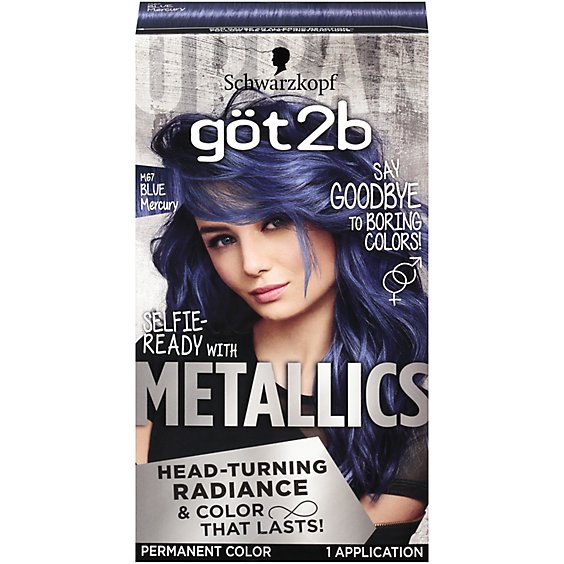 Got2b Metallics M67 Blue Mercury Permanent Hair Color - Each