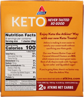 Atkins Keto Clusters Carm Almd Cluster - 8-1.06 OZ - Image 5